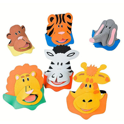 Jungle animal visors 12/pk