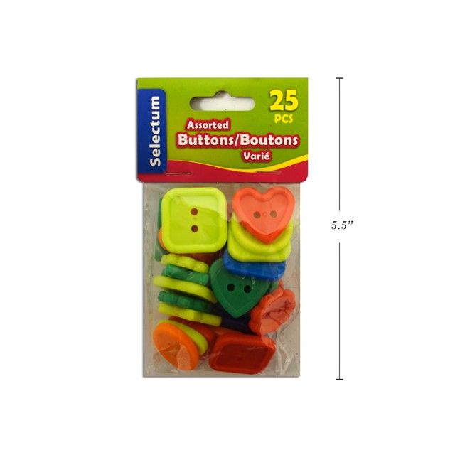 Assorted Buttons 25/pcs (CLOSEOUT)