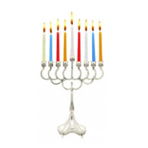 Silver Plated Menorah 7"