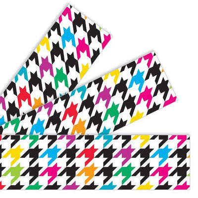 Houndstooth Multicolor Borders 2 3/4in x 35 3/4ft 12/pk (Discontinued)