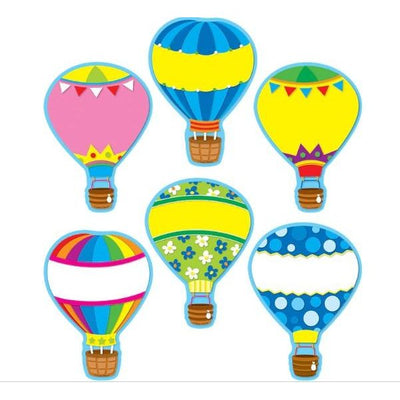 Hot Air Balloons Cut-Outs Accents 6" 36/pk