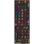 Alef Bais Square Stickers Colorful