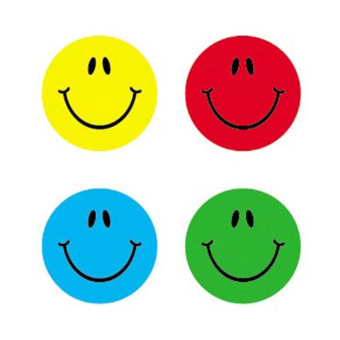 smiley Stickers 3/8" 810/pk