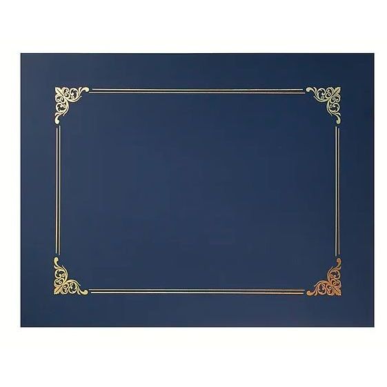 Certificate Covers Navy 8.5" x 11" 6/pk