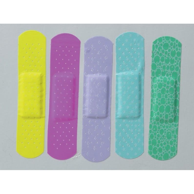 Neon Adhesive Bandages 3/4" x 3" 50 Count