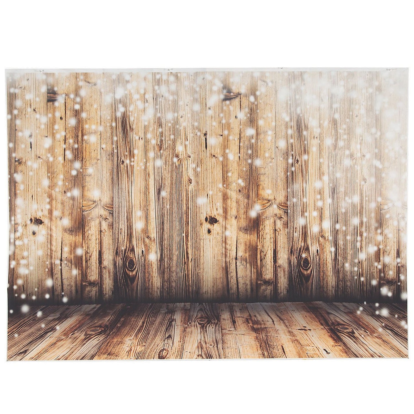 Premium Rustic Twinkling Lights Polyester Backdrop, 82-3/4" x 59"