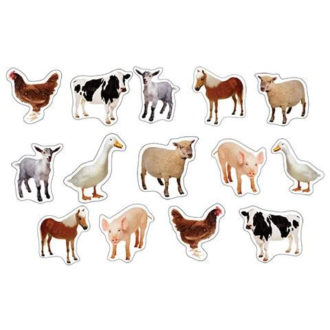 Farm Animals Shape Stickers (6 Sheets)