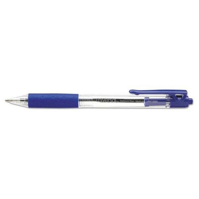 Retractable Ballpoint Pen, 1mm, Blue 12/pk
