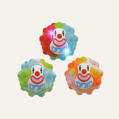 Purim Led Pop-It Clown Ball 1 pc