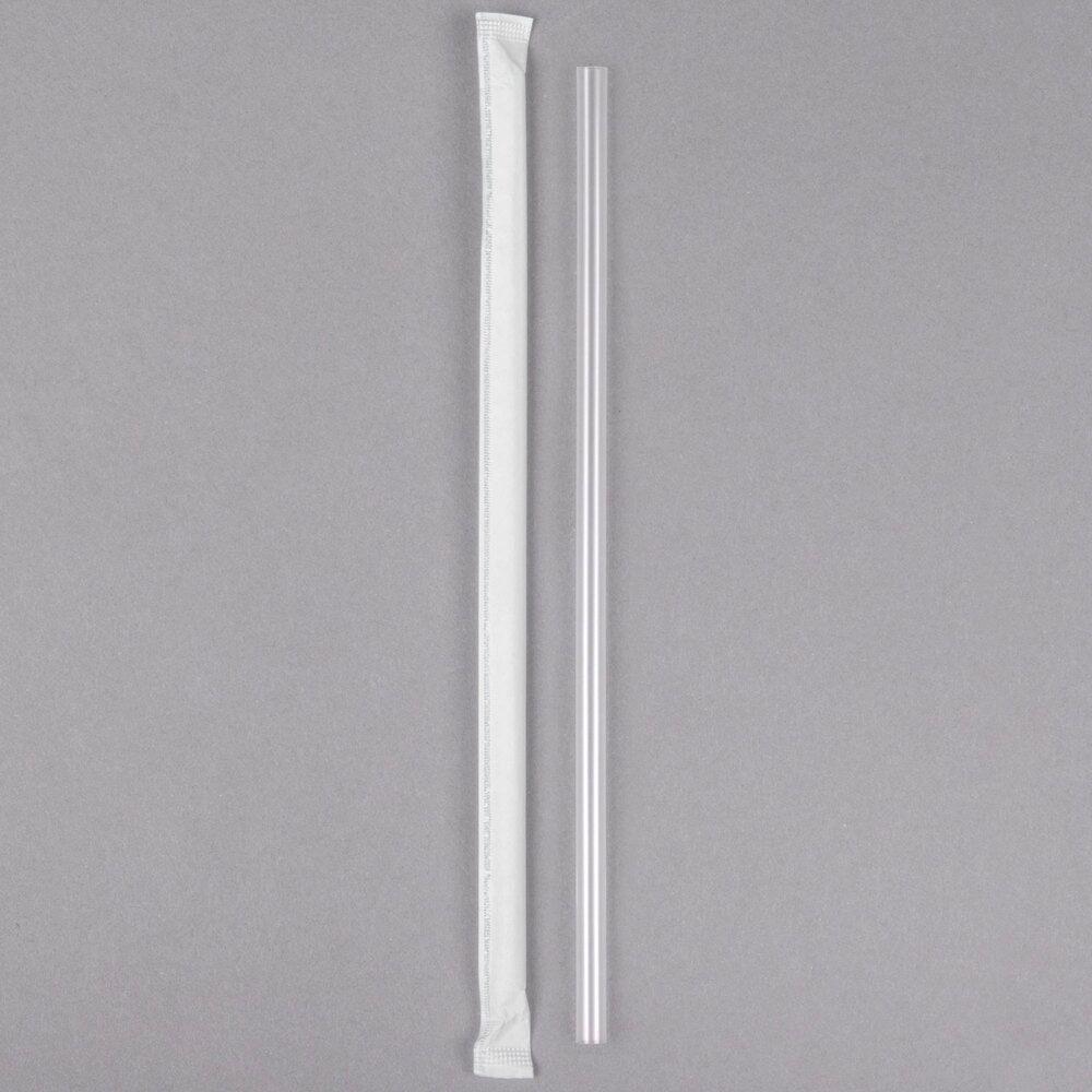 Large Clear Straws 7 3/4" 500/pk