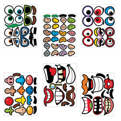 Paper Face Sticker Sheets 1.5"