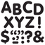 Black 2" Letters & Marks Stickers