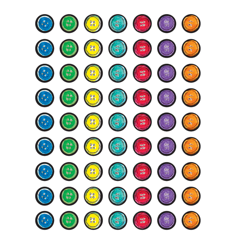 Groovy Buttons Mini Stickers 1/2" (6 Sheets)