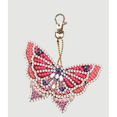 Rhinestone Butterfly Keychain