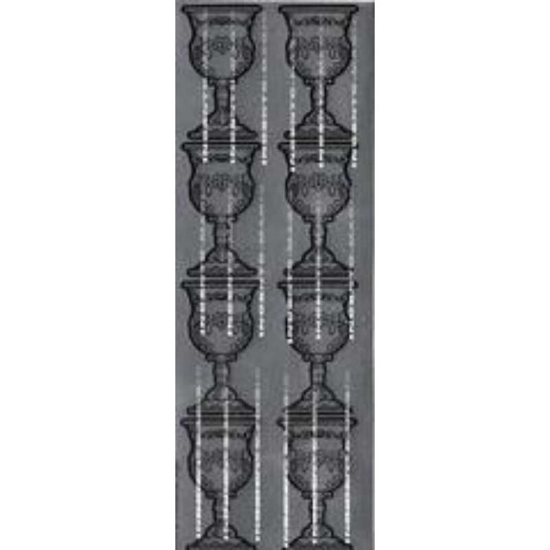 Silver Bechers Stickers 6 On A Sheet (25 Sheets)