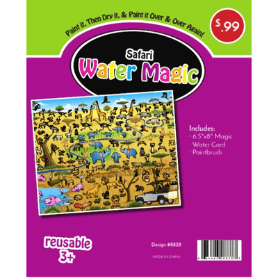 Safari Water Magic, Paintbrush, 6.5"x8" Magic water card