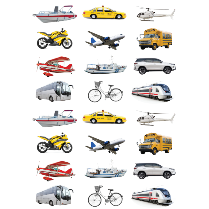Transportation Stickers Oval 35mm x 18mm Clear 10 Pack – Skool Krafts