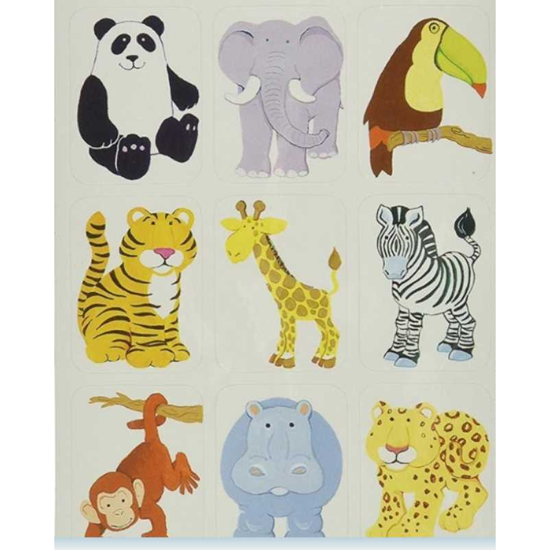 Giant Jungle Animals Stickers 1 5/16" X 1 3/4" 36/pk