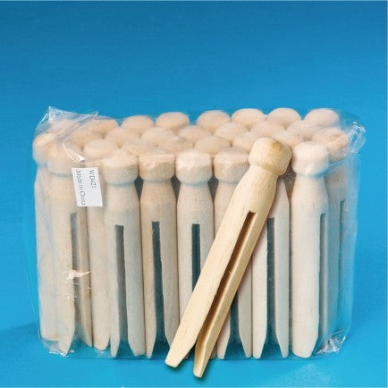 Wooden Doll-Pins Clothespins 3.75" 25/pk