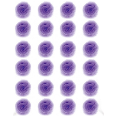 Satin flower purple Stickers 1" 24ct