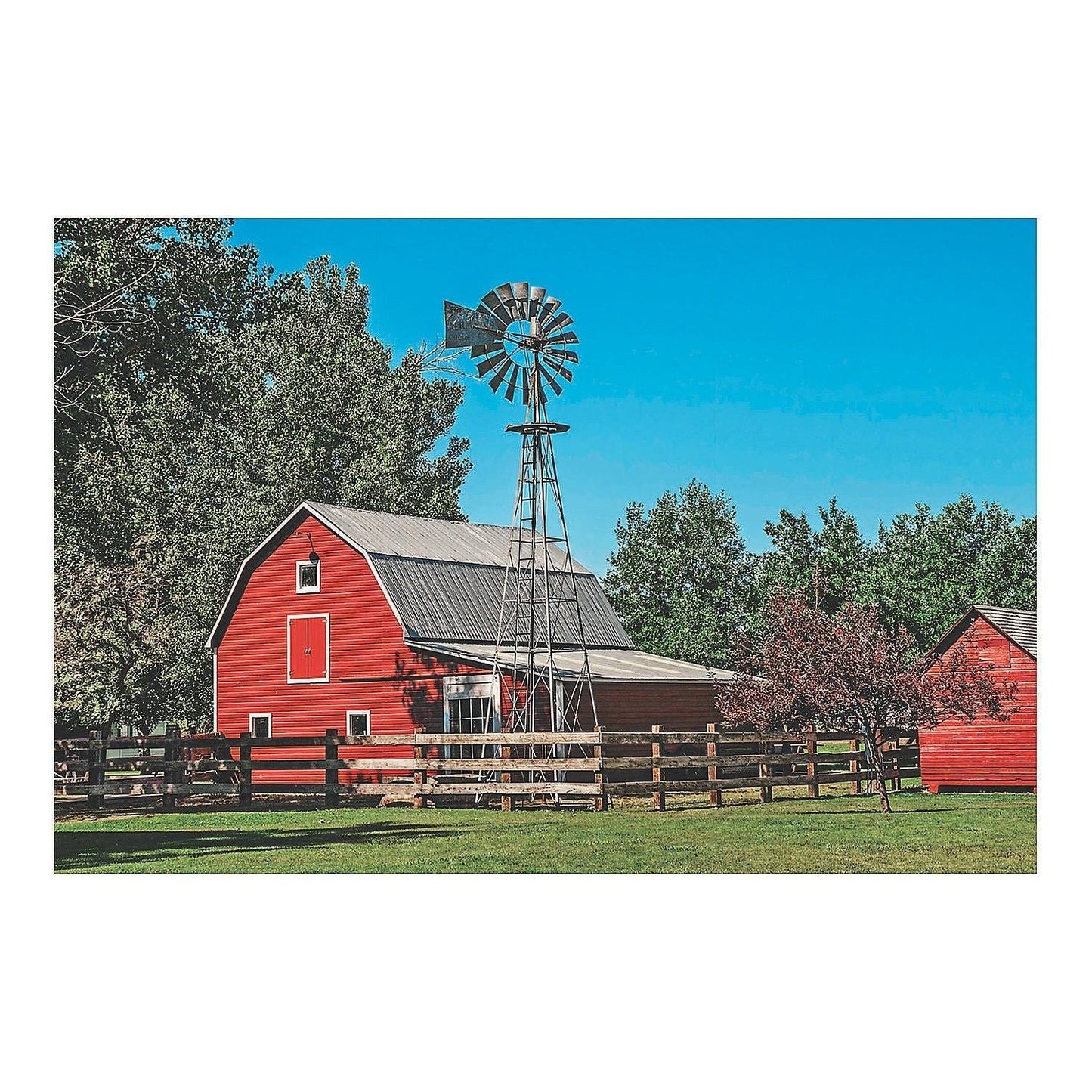 Barnyard Backdrop, 9 ft. x 6 ft.  - 3 Pc.