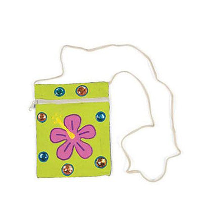 DIY Cross Body Canvas Zipper Purses 12/pk  5" x 7"