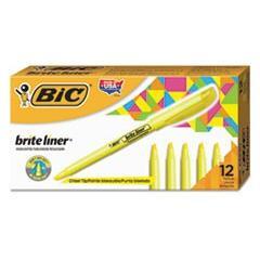 Bic Brite Liner Highlighter Yellow 12/pk