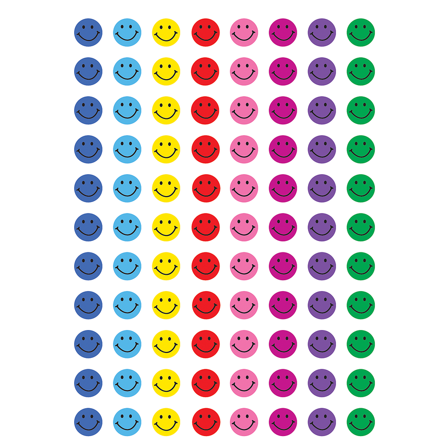 Happy Faces Mini Stickers Value Pack 3/8" 1144/pk