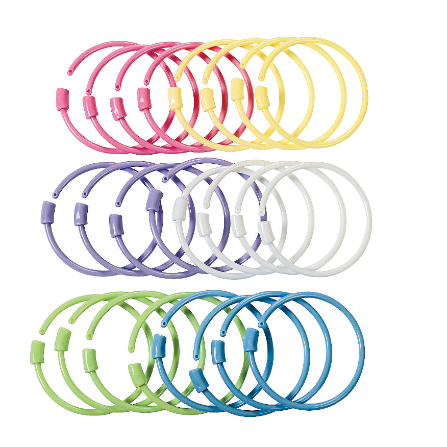 Pastel Pony Bead Bracelet With Closure 2 1/4" 24/pk