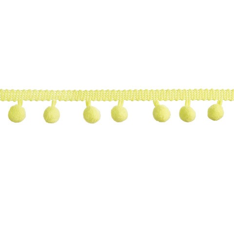 Green Mini Pom Pom Garland: 0.5" x 2 yards