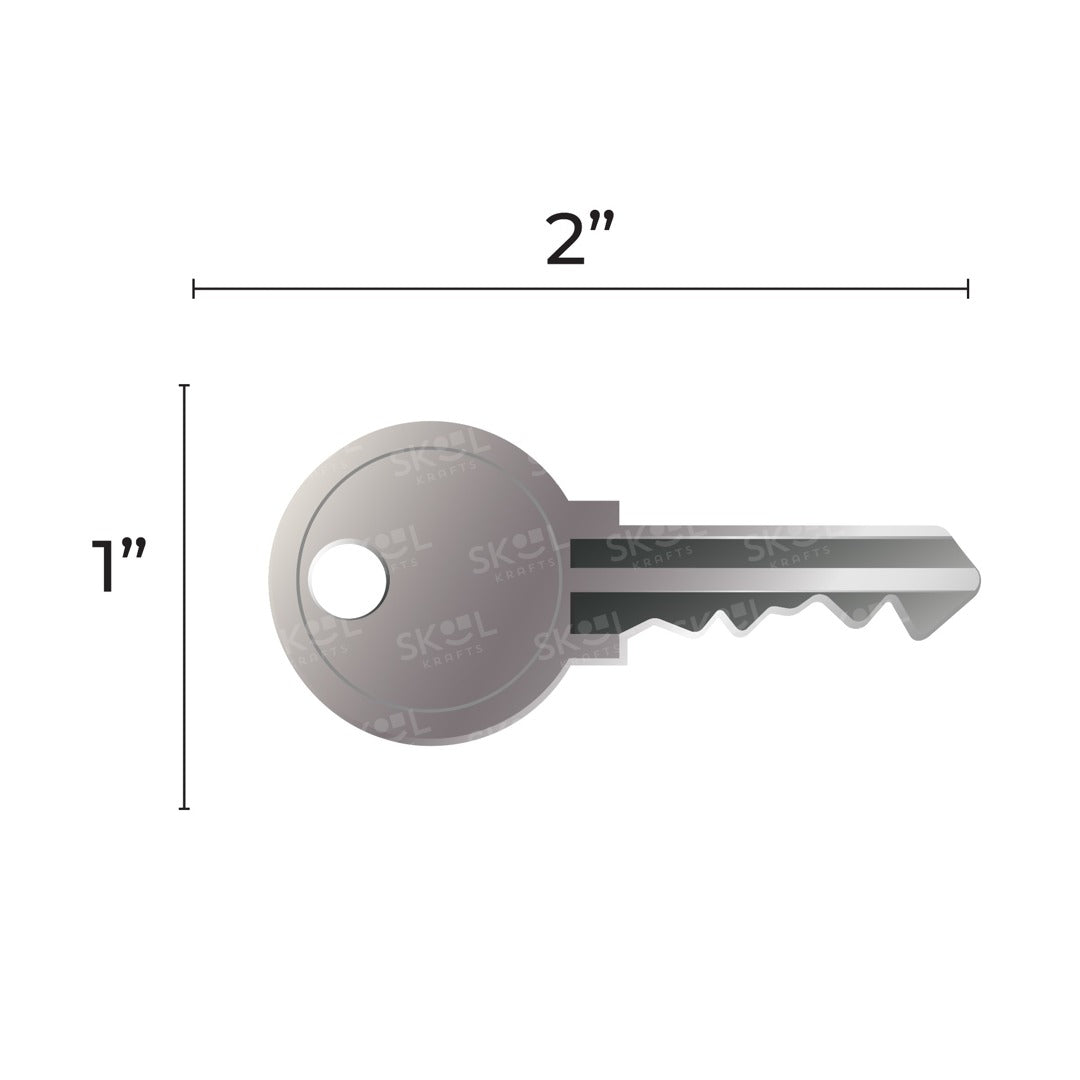 Silver Key Cutout 2-inch 20/pk