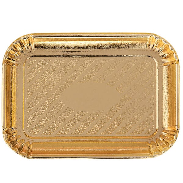 Rectangle Pastry Tray Gold 6 7/8" x 9 7/8" 1pc