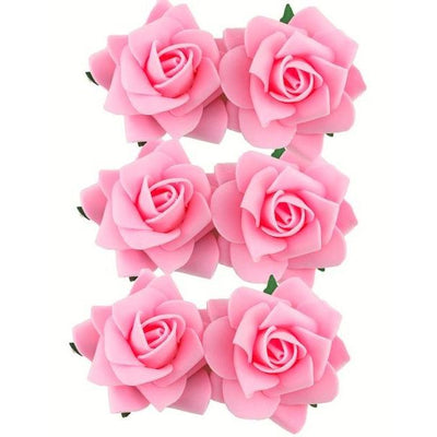 Foam flower pink 2.5" 6/pk