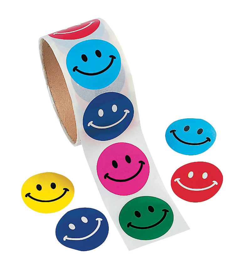smile Stickers Large Roll