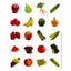 Fruits & Vegetables Theme Stickers 1" 120/pk