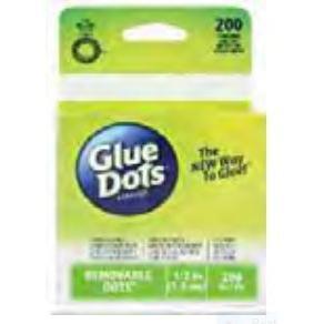 Glue Dots Removable 1/2", 200/pk