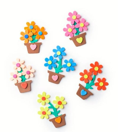 Foam shape flower in the pot 6/pcs