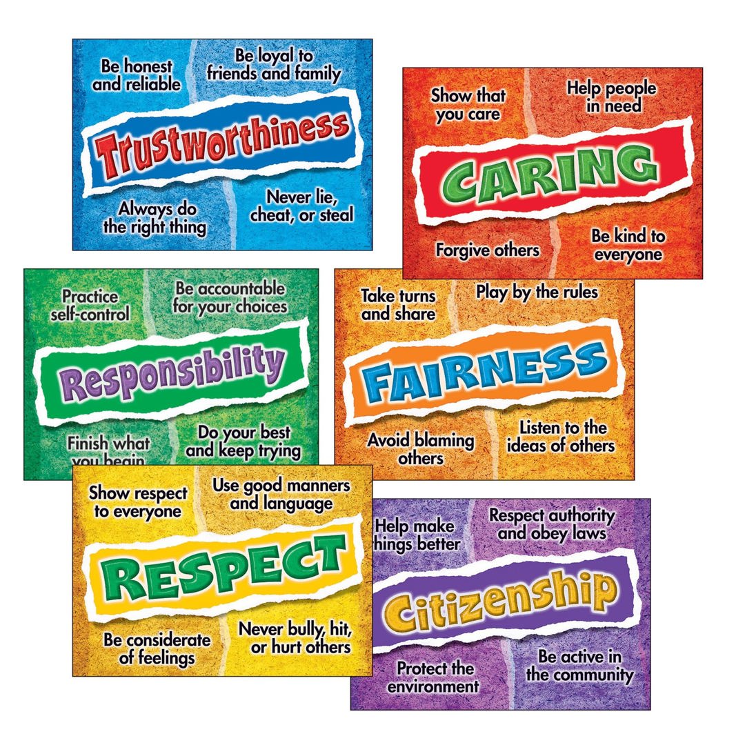 "Character Choices" Posters Combo Pack Durable & Reusable Paper 13 3/8" x 19" 6/pk