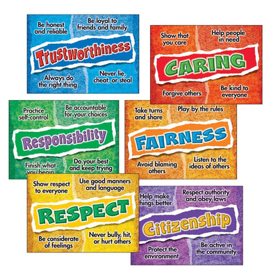 "Character Choices" Posters Combo Pack Durable & Reusable Paper 13 3/8" x 19" 6/pk