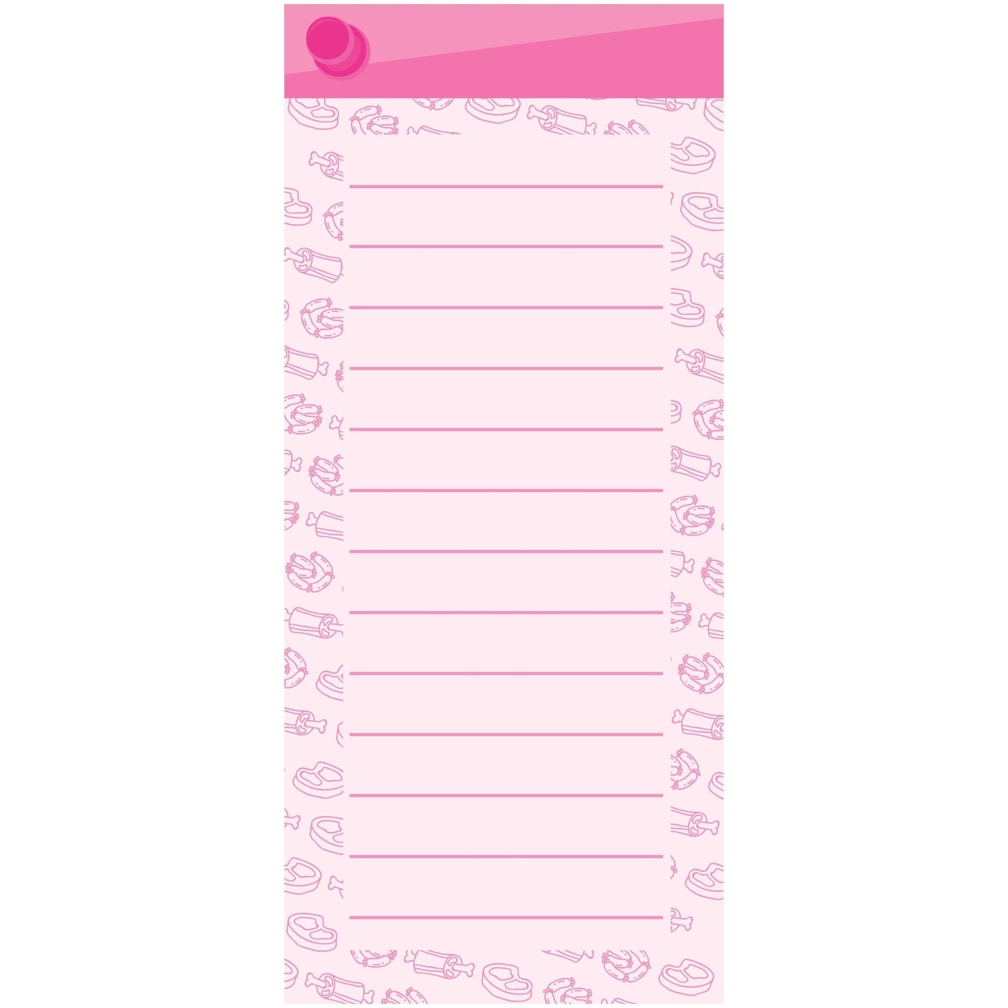 4x9 lined pads - pink thumbtack