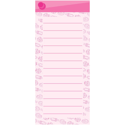 4x9 lined pads - pink thumbtack