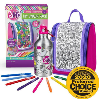 DIY Snack Pack Color-Your-Own Lunch Bag & Water Bottle