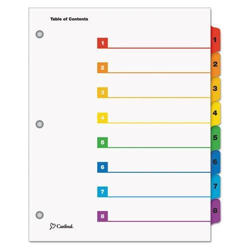 Table Of Content Subject Dividers