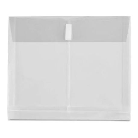 Clear Document Envelope Side Loading Hook and Loop Closure