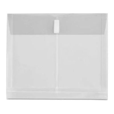 Clear Document Envelope Side Loading Hook and Loop Closure