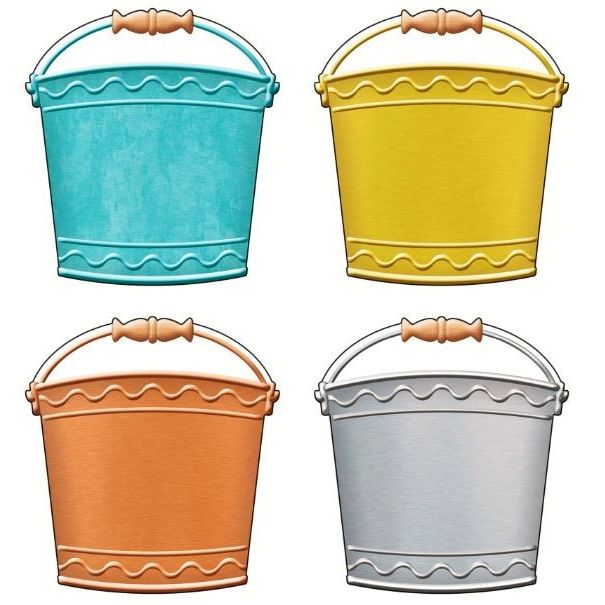 I Love Metal Bucket Accents 6" 36/pk
