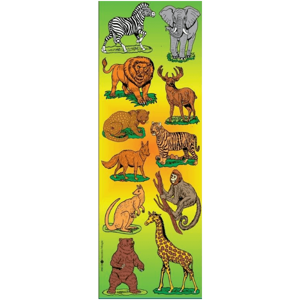 Wild Animal Die Cut Stickers (25 Sheets)