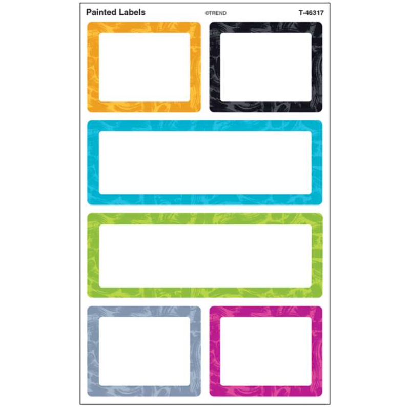 Large Painted Label Stickers 48/pk (8 Sheets)