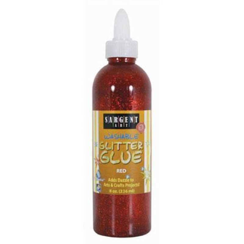 Glitter Glue (Red, 8 oz)