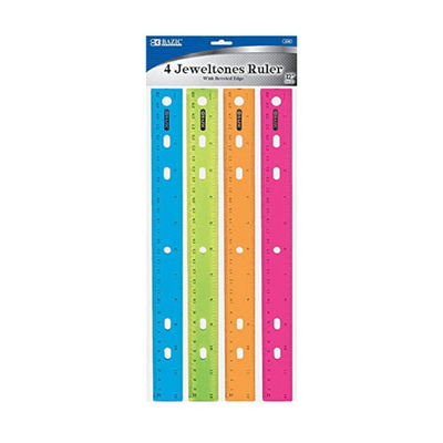 Ruler (Assorted, 12", 4/pk)